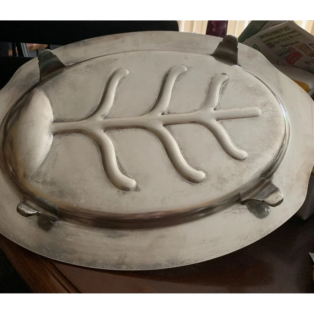 Beautiful Vintage Footed Oval Georgian Community Plate/Platter Serving Tray‎